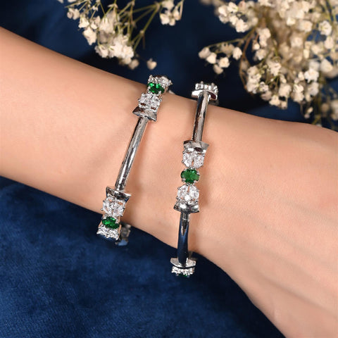 Dazzle in Designer CZ Bangles: Handmade with Love