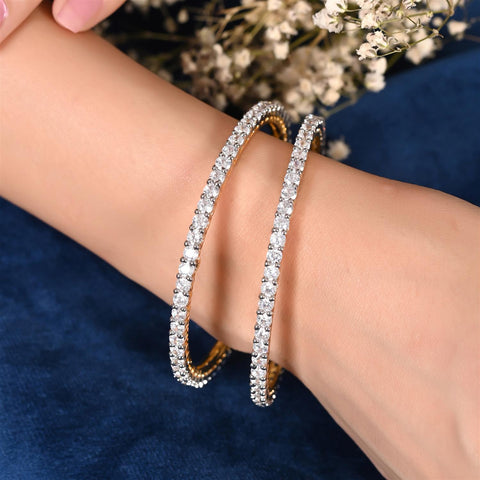 Spectacular CZ Bangle Collection: Handmade for Her
