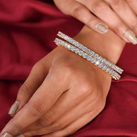 Make a Statement with Our CZ Stone Bangles