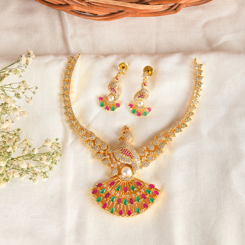 Peacock Necklace Set
