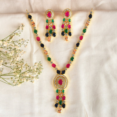 Multi Coloured Necklace Set