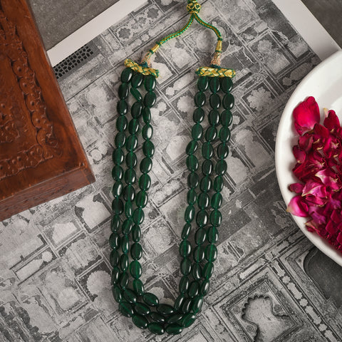 Elegant Serenity: A Tranquil Natural Finest Green Beads Necklace for Women