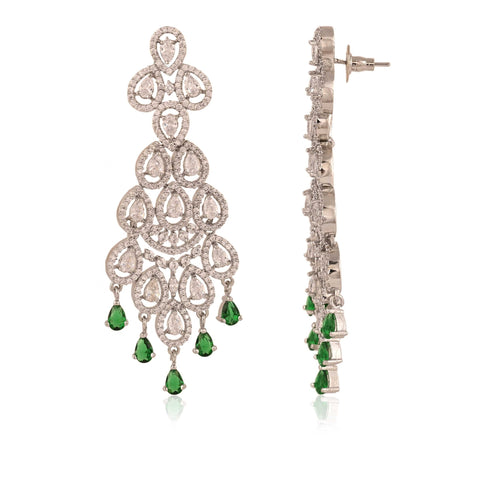 Bold and Beautiful: The Most Eye-Catching Green CZ Drop Earrings for Women