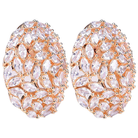 Elevate Your Style with Our Designer Handcrafted CZ Stud White Earrings