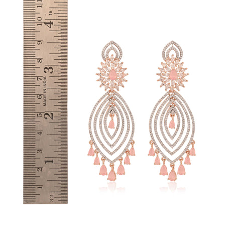 Add Some Glamour to Your Life with These Designer Pink CZ Earrings