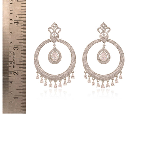 The Perfect Accessory: Designer CZ White Drop White Earrings to Elevate Your Style