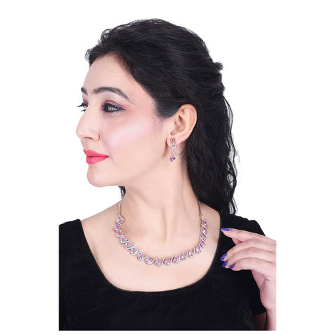 Gorgeous Handcrafted CZ Necklace Set - A Sensational and Eye-Catching Jewelry Piece