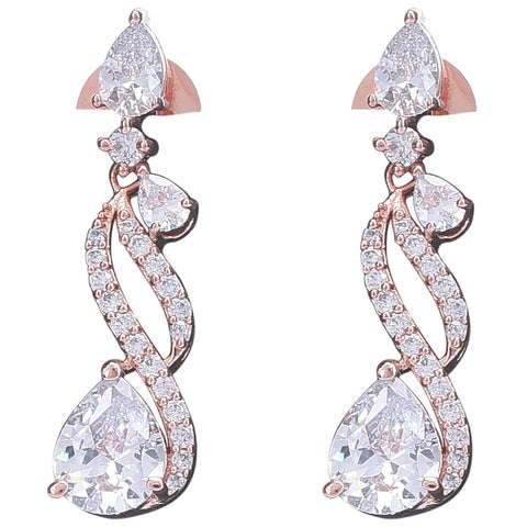 Gleaming Handcrafted CZ Necklace Set - An Opulent and Glamorous Jewelry Piece