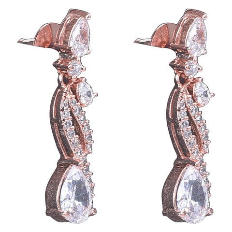 Gleaming Handcrafted CZ Necklace Set - An Opulent and Glamorous Jewelry Piece
