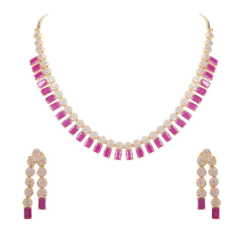 Handmade CZ Necklace Set Jewelry for Women - Timeless Elegance
