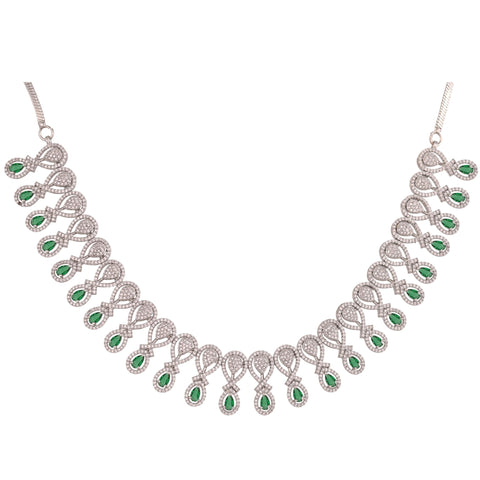 CZ Majesty: An Exquisite Handmade Necklace Set for Women