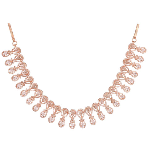 Intricate Elegance: A Handcrafted CZ Necklace Set for the Modern Woman