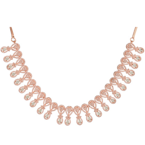 Radiant Glow: Handmade CZ Necklace Set for the Glamorous Woman