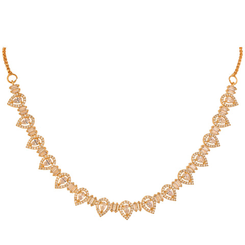 Flawlessly Handcrafted CZ Necklace Set for the Ultimate Glam Look
