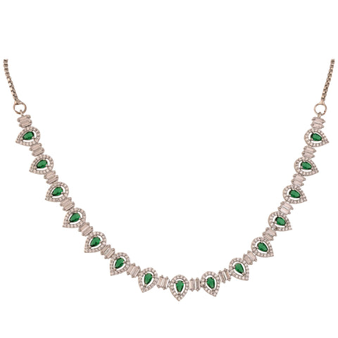 Experience the Magic of Handcrafted CZ Necklace Set for Women