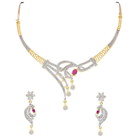 Luxurious Brilliance: Handmade CZ Necklace Set for the Fashion-Forward Woman