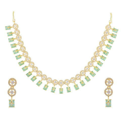 Elegant Handmade CZ Necklace Set - A Perfect Finishing Touch