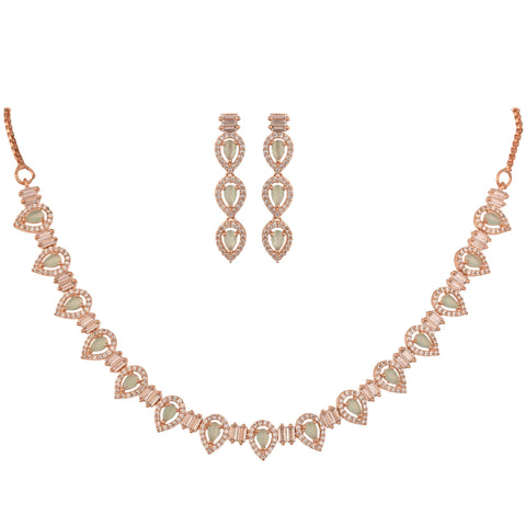 Stunning CZ Necklace Set, Handcrafted for the Bold and Beautiful