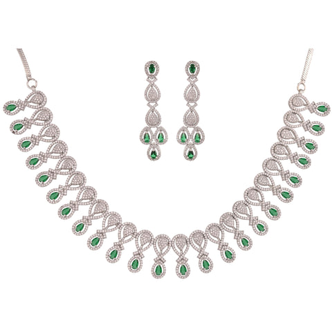 CZ Majesty: An Exquisite Handmade Necklace Set for Women