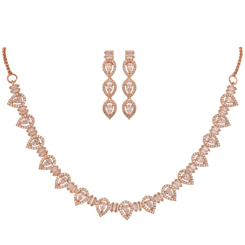 Handcrafted CZ Necklace Set: A Stunning Piece of Art