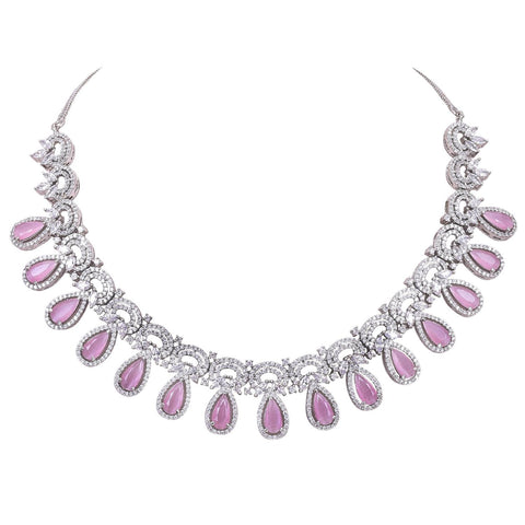 Eye-Catching Handmade CZ Necklace Set Jewelry for Women - Make a Statement