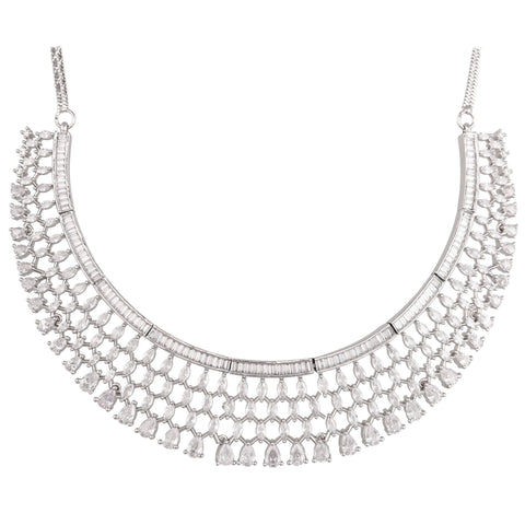 Dazzle in Style: CZ Necklace Set with Handcrafted Perfection