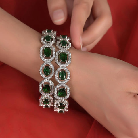 Sparkling Elegance: Designer Handmade CZ Bangles for Women