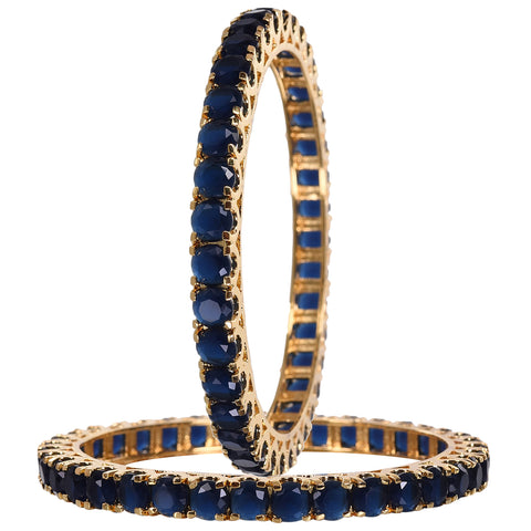 Gold Plated 6mm Round CZ American Diamond Bangle