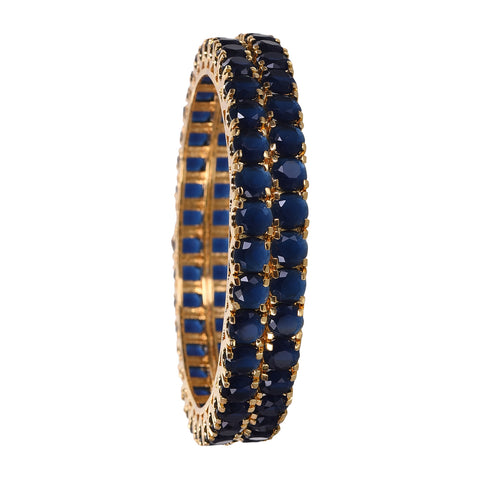 Gold Plated 6mm Round CZ American Diamond Bangle