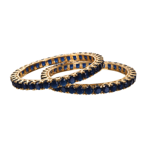 Gold Plated 6mm Round CZ American Diamond Bangle