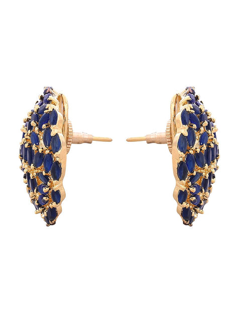 Unleash your Inner Diva with our Designer CZ Blue Stud Earrings for Women