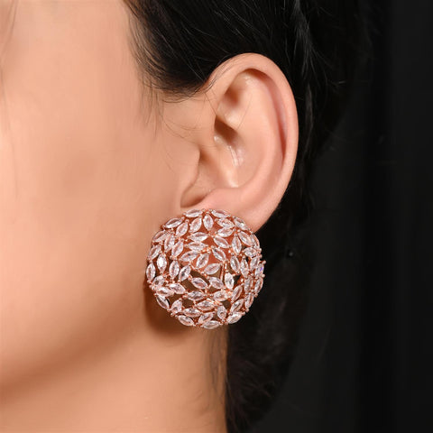 Handcrafted CZ Stud White Earrings: The Ultimate Statement Piece