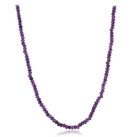 Semi-Precious Amethyst Beads Necklace for Women
