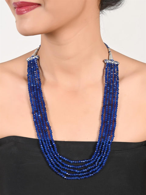 Semi-Precious Blue Beads Necklace for Women