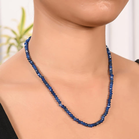 Semi-Precious Blue Beads Necklace for Women