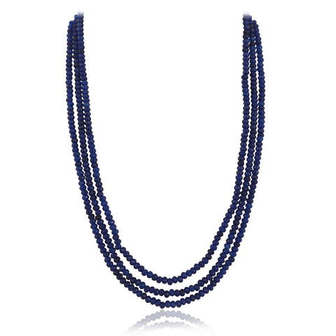 Semi-Precious Blue Beads Necklace for Women