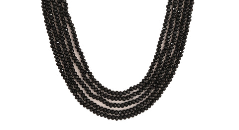 Semi-Precious Black Beads Necklace