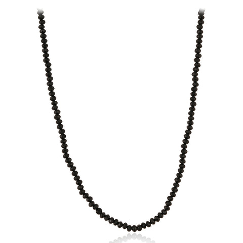 Semi-Precious Black Beads Necklace