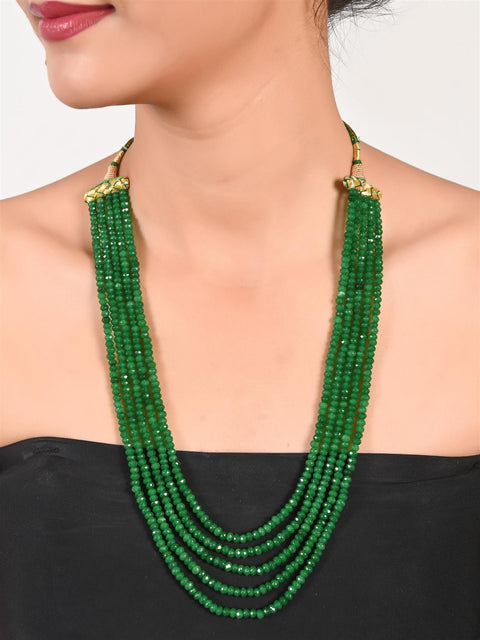 Semi-Precious Green Beads Necklace for Women