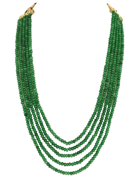 Semi-Precious Green Beads Necklace for Women