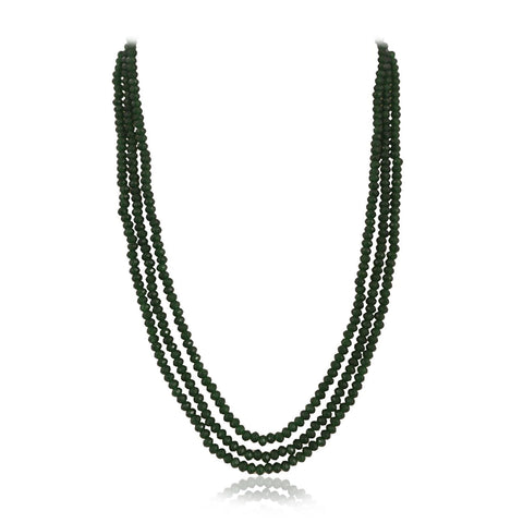 Semi-Precious Green Beads Necklace for Women