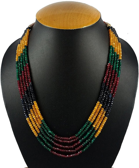 Transform Your Look with a Unique Semi-Precious Multi Beads Necklace for Women