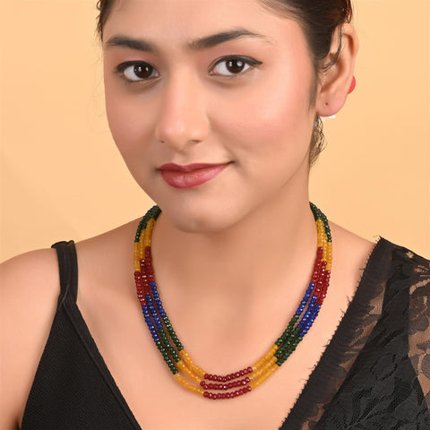 Transform Your Look with a Unique Semi-Precious Multi Beads Necklace for Women