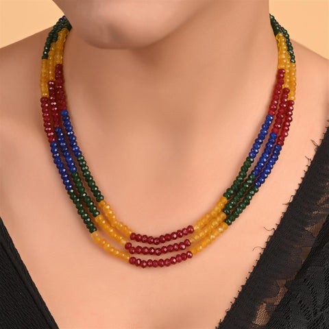 Transform Your Look with a Unique Semi-Precious Multi Beads Necklace for Women