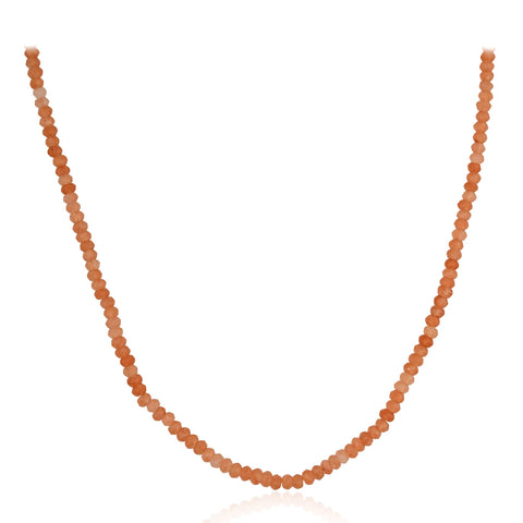 Handmade Semi-Precious Orange Beads Mala for Women