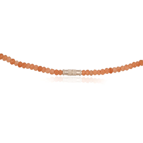 Handmade Semi-Precious Orange Beads Mala for Women