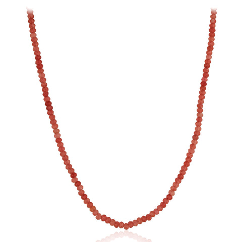 Semi-Precious Pink Beads Necklace for Women