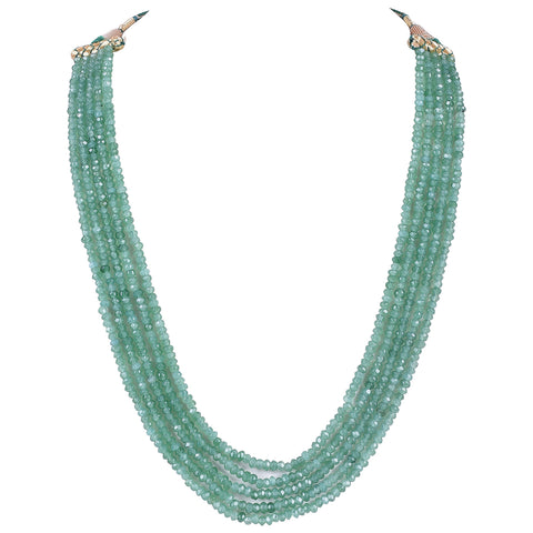 Semi-Precious Green Beads Necklace for Women