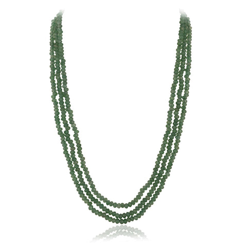 Semi-Precious Green Beads Necklace for Women