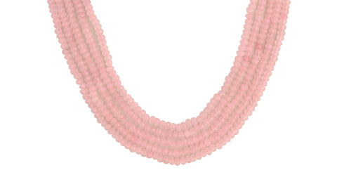 Semi-Precious Pink Beads Necklace for Women